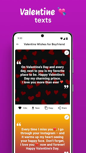 Screenshot of Romantic Love Messages Texts