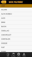 screenshot of Wix Filters Mobile Catalog