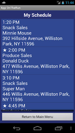 AppOnTheRun: Field Service Mgt Screen 3