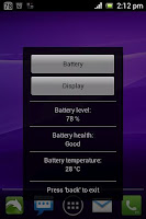 screenshot of Simple Battery Widget Red