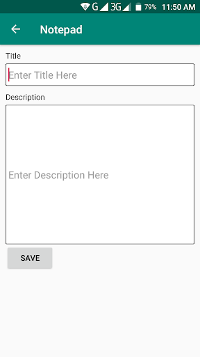 Simple Notepad Screen 2