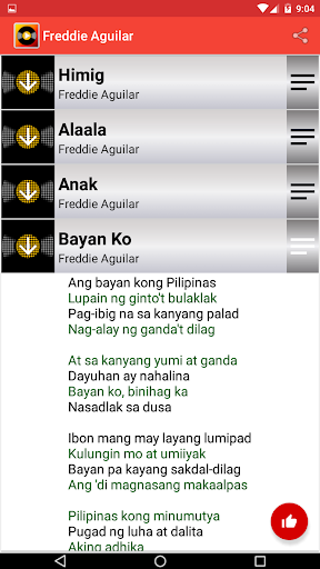 Freddie Aguilar Songs and Lyrics