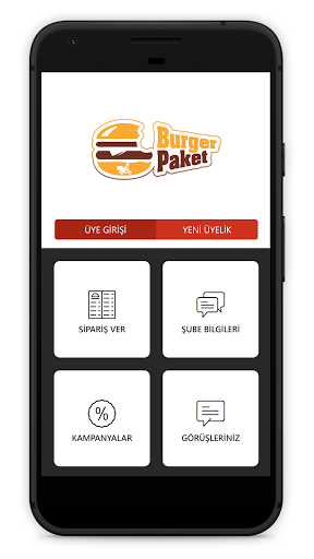 Android application Burger Paket screenshort