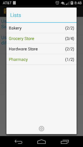 Grocery List Screen 3