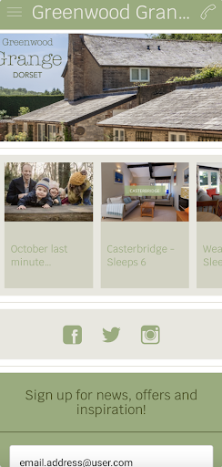 Android application Greenwood Grange screenshort