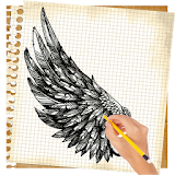 How to draw wings icon