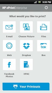 HP ePrint Enterprise (service) Screenshot