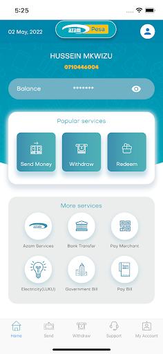 Android application AzamPesa screenshort