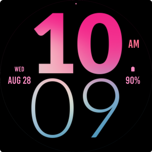 Big Beauty Pink Watch Face Logo