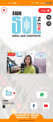 Android application Radio Sol Moquegua screenshort