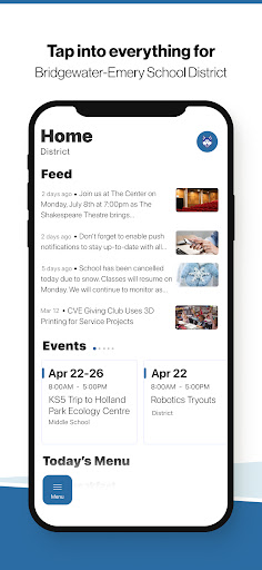 Android application Bridgewater Emery School screenshort