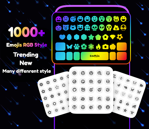 Emoji Led Keyboard - Lighting RGB Colors