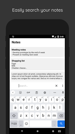Notes Noir Screen 2