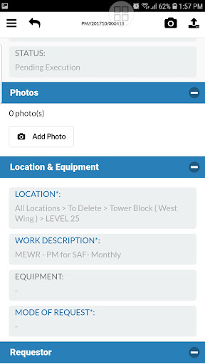 Android application ENGIE CMMS screenshort