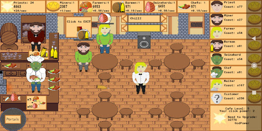 Android application Interdimensional Cafe Clicker screenshort