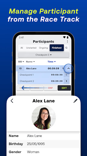 RaceID Timing for Organizers Screen 2