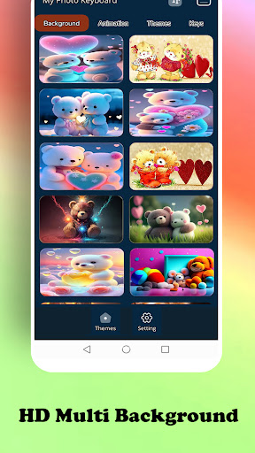 Android application Teddy Bear Love keyboard screenshort