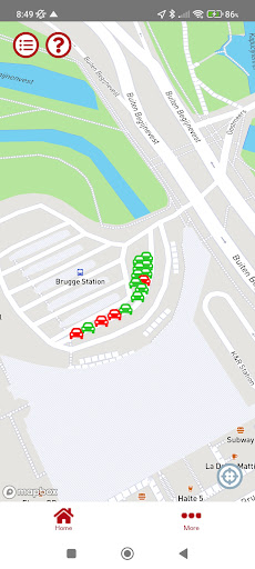 Android application Brugge Taxi Standplaatsen screenshort