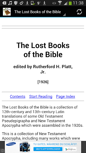 Android application The Lost Books of the Bible screenshort