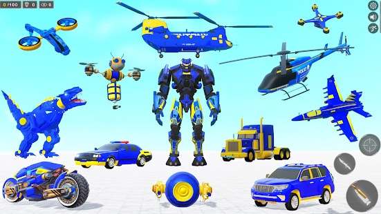Dino Robot Police Car Games Screenshot