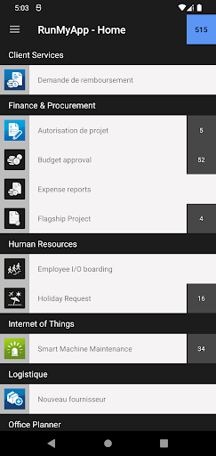 Android application RunMyApp screenshort