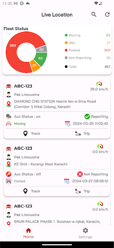 Android application TPL Trakker - Fleet Management screenshort