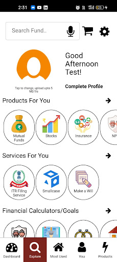 Android application FinSutra screenshort