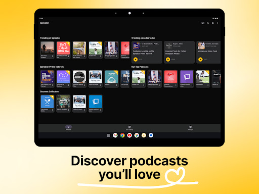 Screenshot of Spreaker Podcasts