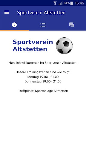 Android application VereinsApp screenshort