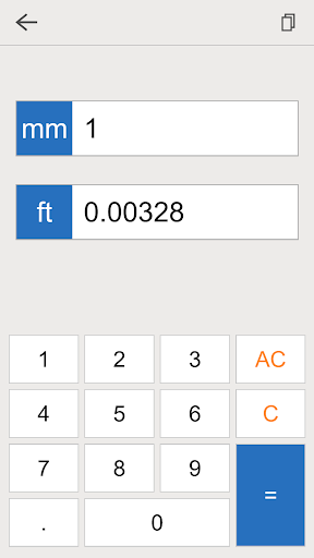 millimeters feet converter pro ekran görüntüsü