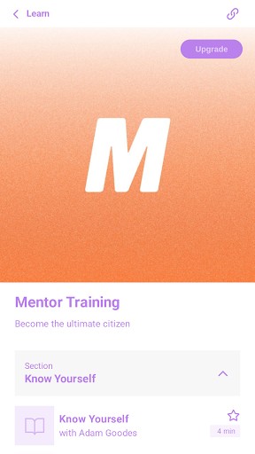 Mentor Training App Screen 3
