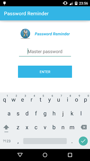 Android application Password Reminder screenshort