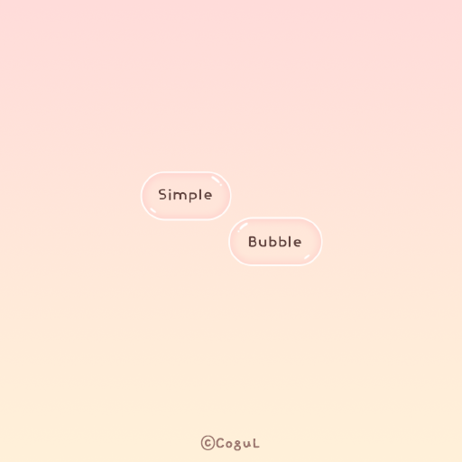 카카오톡 테마 - 심플 버블_핑크 옐로우 logo