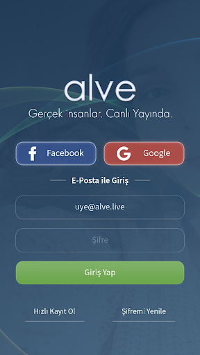Android application Alve - Canlı Görüntülü Sohbet screenshort