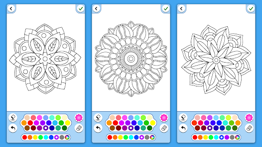 5 Floral Coloring Pages/adults/digital Download 1 -   Mandala coloring  pages, Coloring pages, Coloring book art
