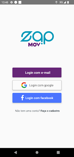 Android application Zap Mov Passageiro screenshort