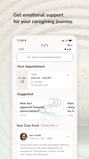 Android application Caregiven screenshort