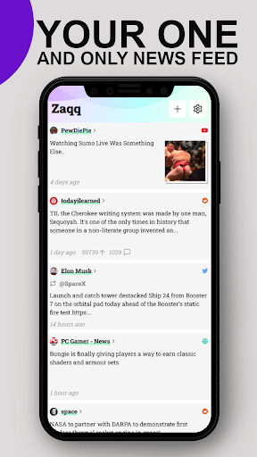 Android application ZAQQ - Hyperfueled News Feed screenshort