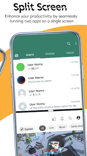 Android application Floating Apps Split Screen screenshort