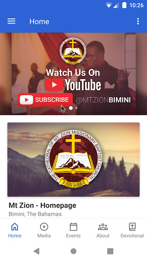 Android application Mt.Zion Baptist Church Bimini screenshort