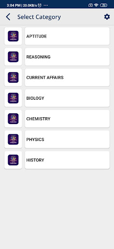 Android application ORSP Daily Quiz screenshort
