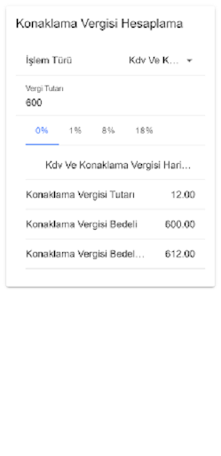 Konaklama Vergisi Hesaplama Screen 2