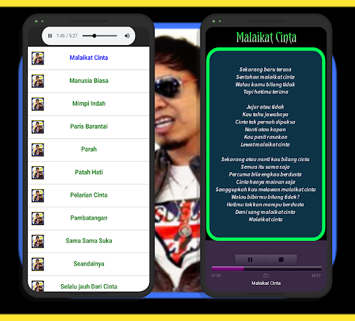 Lagu Radja Band Offline Lirik Screen 3