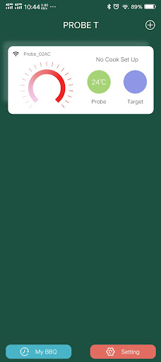 Android application PROBE TEMP screenshort