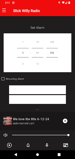 Android application Slick Willy Radio screenshort