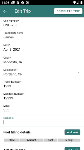 Android application SSE Logistics screenshort