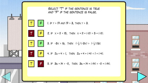 Properties of Inequality Screen 3