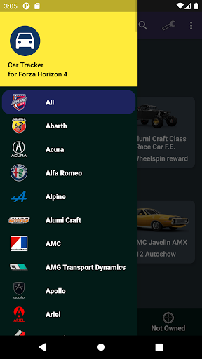 Car Tracker for ForzaHorizon4 Screenshot 2 - AppWisp.com