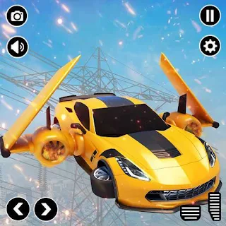 Flying Car Shooting - Car Game apk