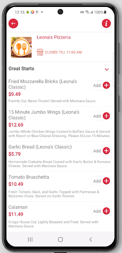 Leonas Pizzeria Screen 3